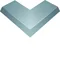 TEHALIT.AK Overfloor trunking cover 1-side slanted 800mm external angle widening 100mm 200x70mm steel