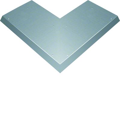 TEHALIT.AK Overfloor trunking cover 1-side slanted 800mm external angle widening 100mm 250x40mm steel