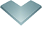 TEHALIT.AK Overfloor trunking cover 1-side slanted 800mm external angle widening 100mm 250x40mm steel