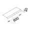 TEHALIT.AK Overfloor trunking cover 1-sided slanted 800mm 150x40mm steel