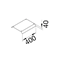 TEHALIT.AK Overfloor trunking cover 2-sided slanted 400mm 200x40mm steel