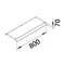 TEHALIT.AK Overfloor trunking cover 2-sided slanted 800mm 400x70mm steel
