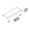 TEHALIT.AK Overfloor trunking cover 45° slanted on both sides 800mm 200x70mm steel