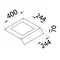 TEHALIT.AK Overfloor trunking cover Q12 244x244 1-side slanted 400mm 400x70mm steel