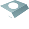 TEHALIT.AK Overfloor trunking cover R06 fi215 1-side slanted 400mm 300x70mm steel