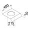 TEHALIT.AK Overfloor trunking cover R06 fi215 1-side slanted 400mm 300x70mm steel