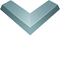 TEHALIT.AK Overfloor trunking cover slanted on one side 800mm external angle 200x70mm steel