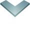 TEHALIT.AK Overfloor trunking cover slanted on one side 800mm external angle 250x40mm steel