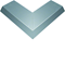 TEHALIT.AK Overfloor trunking cover slanted on one side 800mm external angle 250x70mm steel