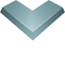 TEHALIT.AK Overfloor trunking cover slanted on one side 800mm external angle 300x70mm steel