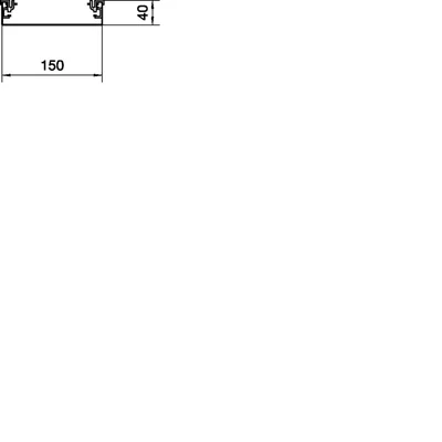 TEHALIT.AK Podstavec podlahového žlabu pro 2stranný šikmý kryt 150x40mm ocel