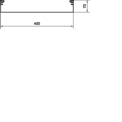 TEHALIT.AK Socle pour goulotte de sol pour couverture inclinée double face 400x70mm acier