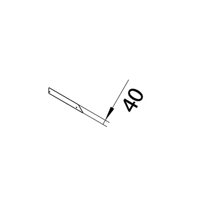 TEHALIT.AK Tapa final para tapa inclinada de 1 cara 150x40mm acero