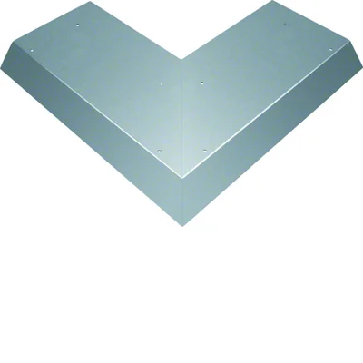 TEHALIT.AK Tapa para canal elevado, unilateral, inclinada, 800 mm, ángulo exterior, ensanchamiento, 100 mm, 200 x 70 mm, acero
