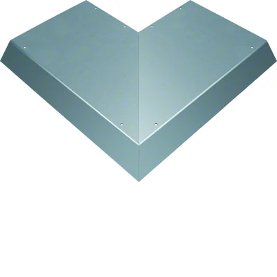 TEHALIT.AK Tapa para conducto elevado, 1 lado, 800 mm, ángulo exterior, 400 x 70 mm, acero