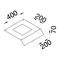 TEHALIT.AK Tapa para conducto elevado Q06 200x200 1 cara inclinada 400mm 400x70mm acero