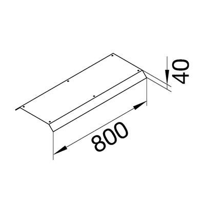TEHALIT.AK Überflurkanalabdeckung 2-seitig schräg 800mm 250x40mm Stahl