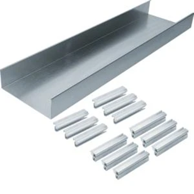 TEHALIT.AK Underfloor trunking base for 200x70mm cover with slant on both sides, steel