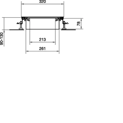 TEHALIT.BK Bac en acier à caniveau co-horizontal BKWD 300x(90-130) acier