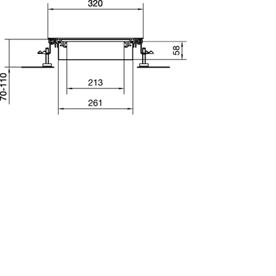 TEHALIT.BK Co-horizontale Kanalstahlwanne BKWD 300x(70-110) Stahl