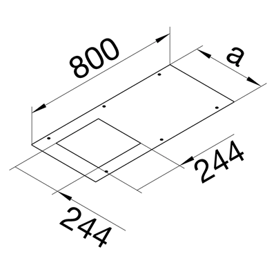 TEHALIT.BK Cover Q12 244x244 BKF/BKW 600X800mm steel