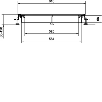 TEHALIT.BK Cuve en acier à caniveau horizontal BKW 600x(80-120) acier