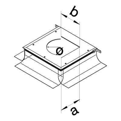 TEHALIT.BK Q12 caja de montaje 244x244 lámina protectora lateral
