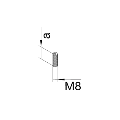 TEHALIT.BK Screw with metric thread M8 65mm