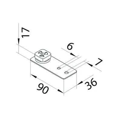 TEHALIT.BK Socle de fixation par vis M8 aux gaines BK