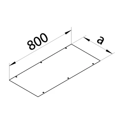 TEHALIT.BK Solid cover BKF/BKW 400X800mm steel