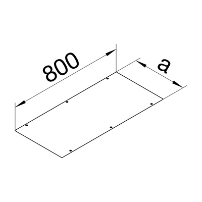 TEHALIT.BK Solid cover BKFD/WD 400X800mm steel