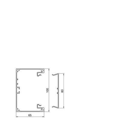 TEHALIT.BRAP Caniveau de base 65x100 aluminium anodisé