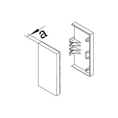 TEHALIT.BRAP Końcówka 65x130mm anodyzowana