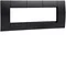 TEHALIT.BRAP Marco de montaje triple 45x45mm negro
