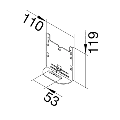 TEHALIT.BR/BRN Adapter plate 130-170mm