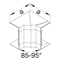 TEHALIT.BRP/BRAP Internal angle 65x130 painted aluminium