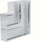 TEHALIT.BRS Angolo piatto 66x210 a due camere acciaio grigio chiaro