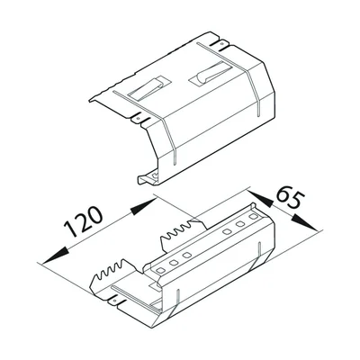 TEHALIT.BRS Conector base 65x170 tapas 120mm