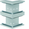 TEHALIT.BRS External angle 66x210, two-chamber galvanized steel