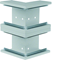 TEHALIT.BRS External angle 66x210, two-chamber galvanized steel