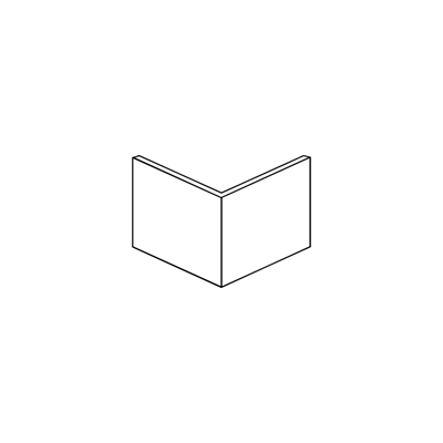 TEHALIT.BRS External angle cover for ducts with cover 120mm galvanized steel