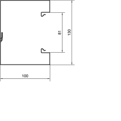 TEHALIT.BRS Galvanized steel base 100x130mm