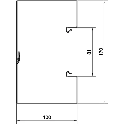 TEHALIT.BRS Galvanized steel base 100X170mm