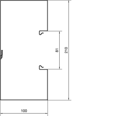 TEHALIT.BRS Galvanized steel base 100x210mm