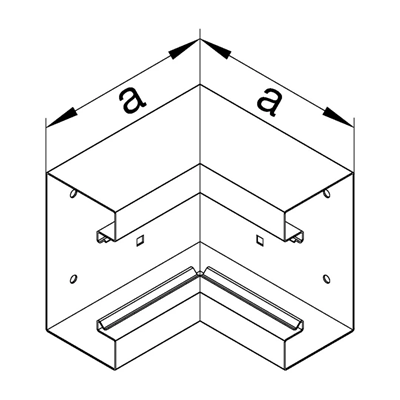 TEHALIT.BRS Internal angle 100x170 galvanized steel