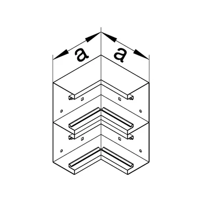 TEHALIT.BRS Internal angle 100x210 two-chamber galvanized steel