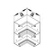 TEHALIT.BRS Internal angle 100x210 two-chamber galvanized steel