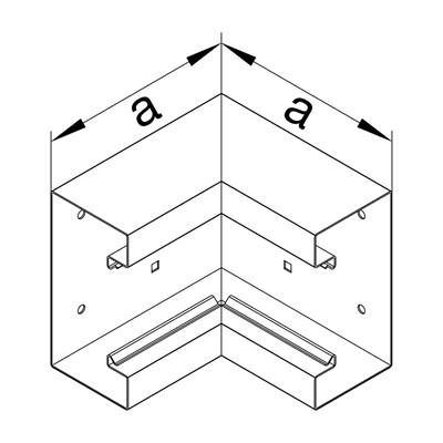 TEHALIT.BRS Internal angle 83x130 galvanized steel