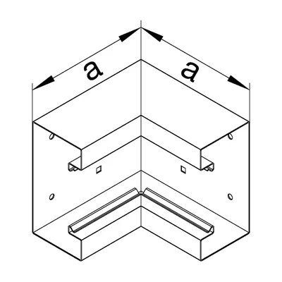TEHALIT.BRS Internal corner 66x130 galvanized steel