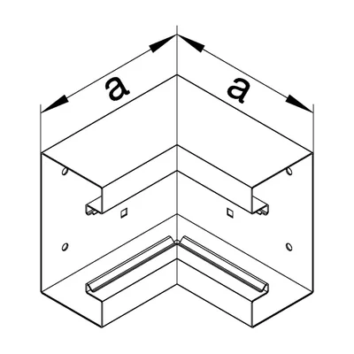 TEHALIT.BRS Internal corner 66x130 galvanized steel